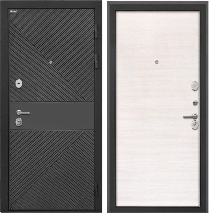 Фото Дверь Интекрон Сицилия Remix (фурнитура хром) ФЛ-613 черный крашеный DIS007194