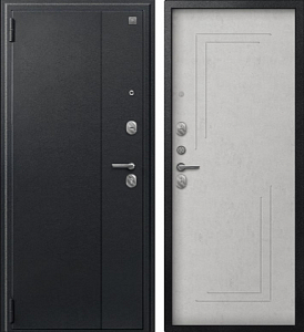 Товар Дверь A-06 черный сатин - бетон светлый DIS007337
