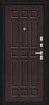 Дверь Мило МФ/BChrome Букле черное/Wenge Melinga BR6203 фото