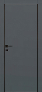 Товар Межкомнатная дверь PX-1 черная кромка с 4-х ст. Графит матовый
